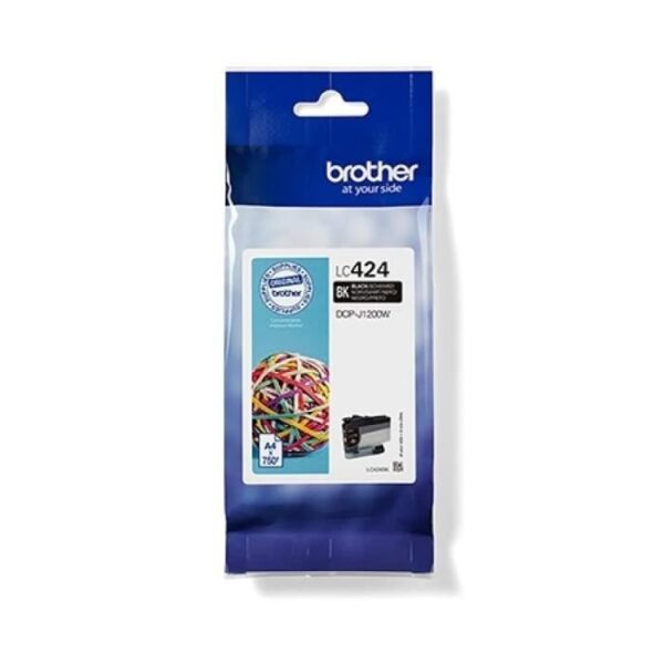 Buy with crypto LC424BK Ink Cartridge - BROTHER - 750 page High Yield Black - For DCP-J1200W-3