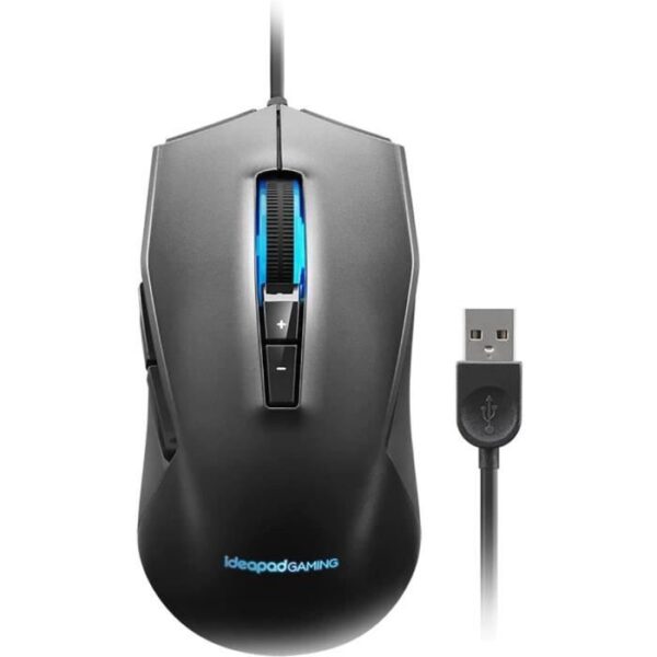 Buy with crypto LENOVO USB Gaming Mouse - Ideapad Gaming M100 RGB - 1600 DPI - Left Edge Buttons / DPI Change-1