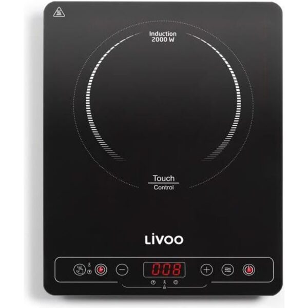 Buy with crypto Livoo Doc235 Simple induction plate - 22cm - from 60 ° to 240 ° - Black-1