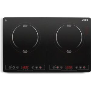 Buy with crypto LIVOO DOC236 Double induction hob - 22cm - from 60 ° to 240 ° - Black-1