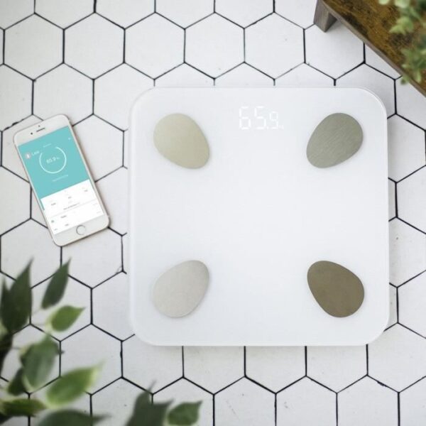 Buy with crypto LIVOO DOM428 - Connected bathroom scale - 13 indicators - Tempered glass plate - Weigh up to 180 kg-4