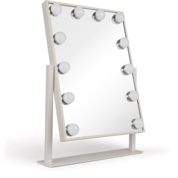 Buy with crypto Livoo dos182 - Hollywood Makeup Mirror 36 x 47cm - Rectangular light mirror - 3 lights - 12 LEDs-3