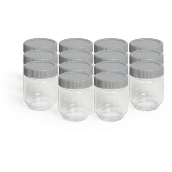 Buy with crypto Livoo - yogurtiere - dop180g - 14 glass jars with screw lid - capacity per pot: 170ml-2