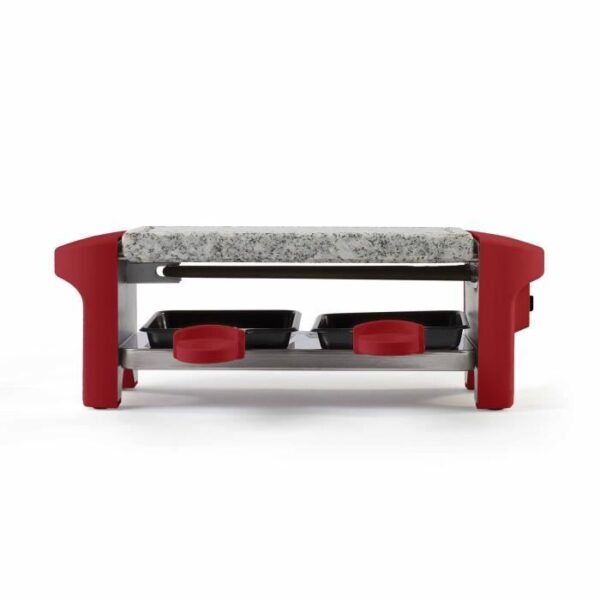 Buy with crypto LIVOO DOC156RC - Raclette machine 2 people - 350W - Removable granite tray - Non-slip feet - Chili red-2