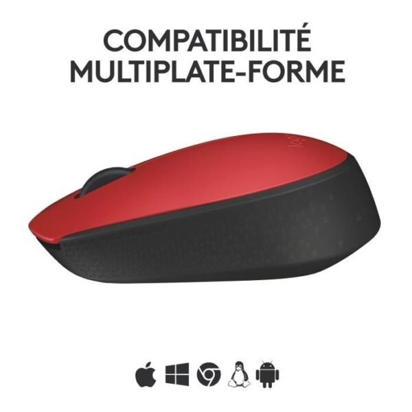 Buy with crypto LOGITECH Wireless Mouse M171 Red-4