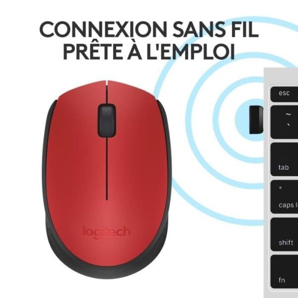 Buy with crypto LOGITECH Wireless Mouse M171 Red)-6