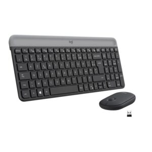 Buy with crypto Logitech - MK470 Ultra-Slim Wireless Keyboard + Mouse and Silent Wireless System - Compact and Flat Layout - 2.4 GHz USB Receiver-1