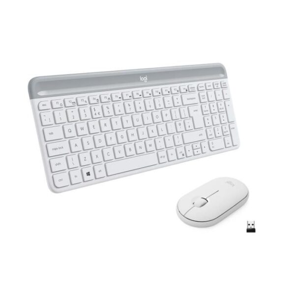 Buy with crypto LOGITECH - MK470 Wireless Keyboard + Mouse Set - AZERTY - White-1