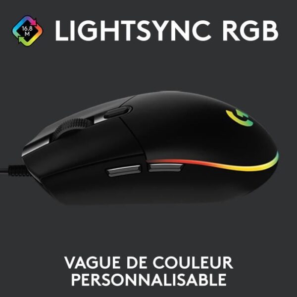 Buy with crypto Logitech - G203 LightSync RGB Gaming Mouse - Black-2