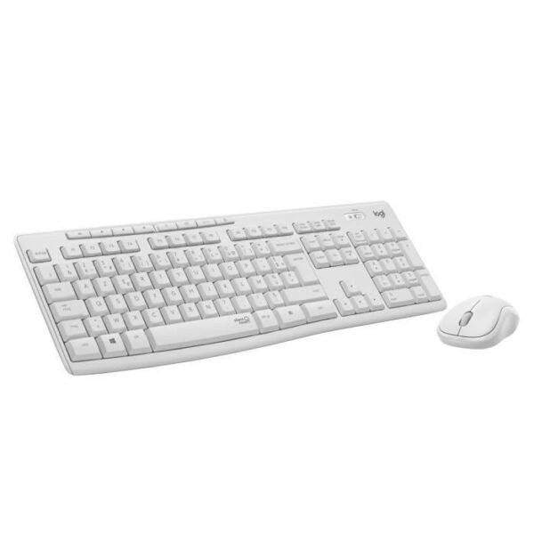 Buy with crypto Pack Keyboard Mouse - Wireless - Logitech - MK295 - SilentTouch - Numeric keypad - French AZERTY keyboard - White-1