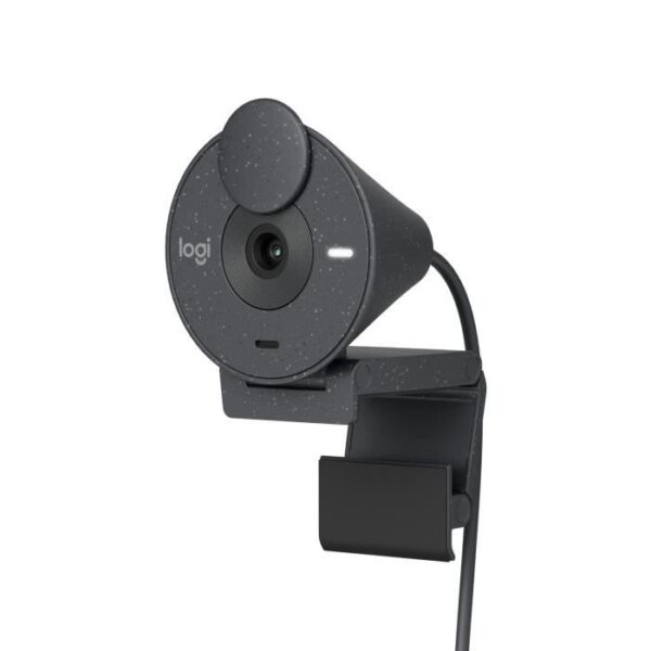 Buy with crypto Logitech Brio 300 Full HD webcam with confidentiality