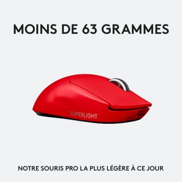 Buy with crypto Right -handed gamer mouse - wireless - logitech g - pro x superlight - red-3