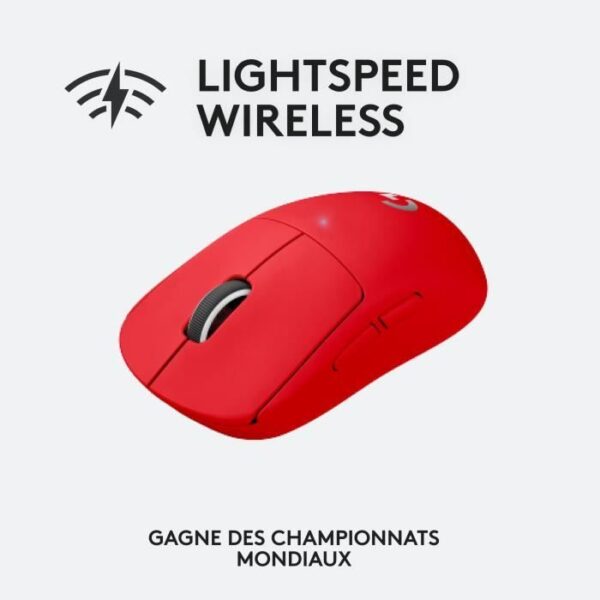 Buy with crypto Right -handed gamer mouse - wireless - logitech g - pro x superlight - red-4