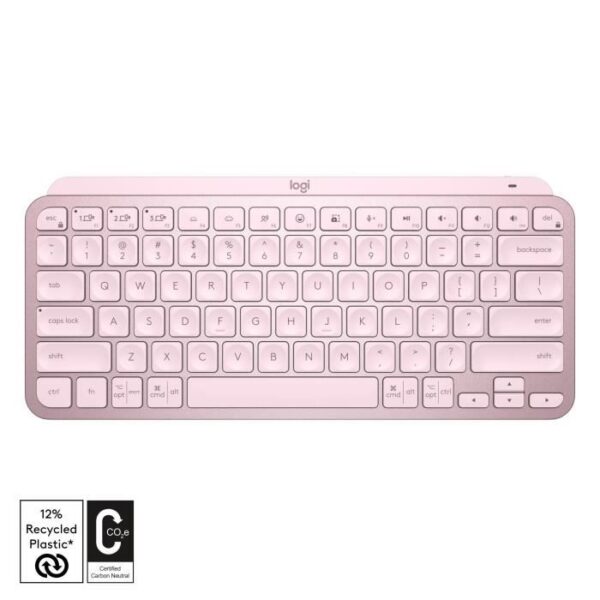 Buy with crypto Logitech Wireless Keyboard - MX Keys Mini - PINK - Compact