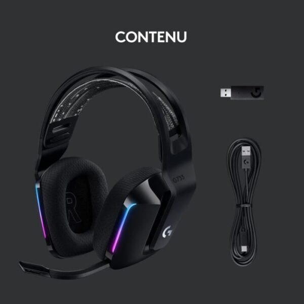 Buy with crypto Gaming Headphones - Wireless - LOGITECH G - G733 LIGHTSPEED - Black)-6