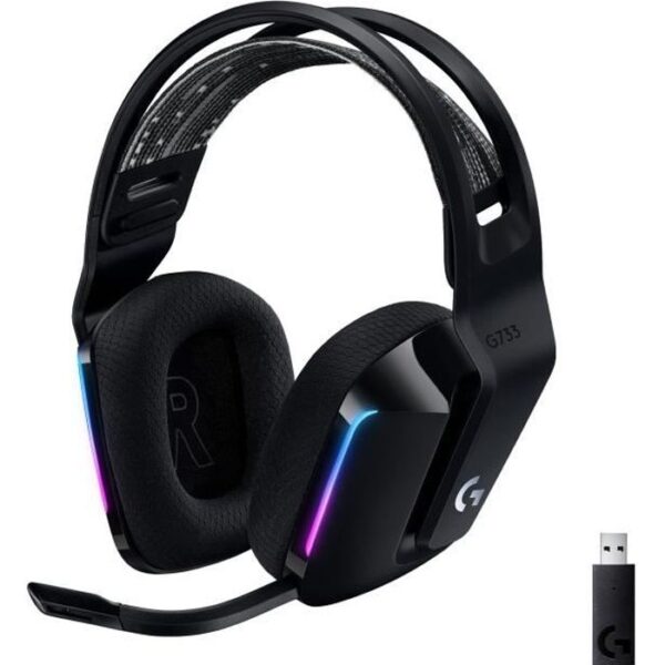 Buy with crypto Gaming Headphones - Wireless - LOGITECH G - G733 LIGHTSPEED - Black-1