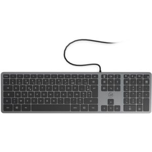 Buy with crypto MOBILITY LAB Slim wired keyboard with metal finish - Space Gray-1
