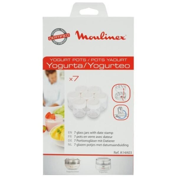 Buy with crypto MOULINEX 7 glass jars + white cover - Yogurta / yogurteo yogurtieres - A14A03-3