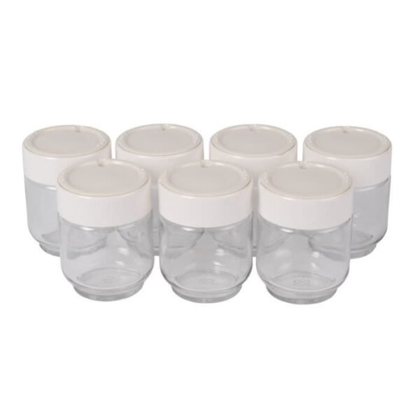 Buy with crypto MOULINEX 7 glass jars + white cover - Yogurta / yogurteo yogurtieres - A14A03-2