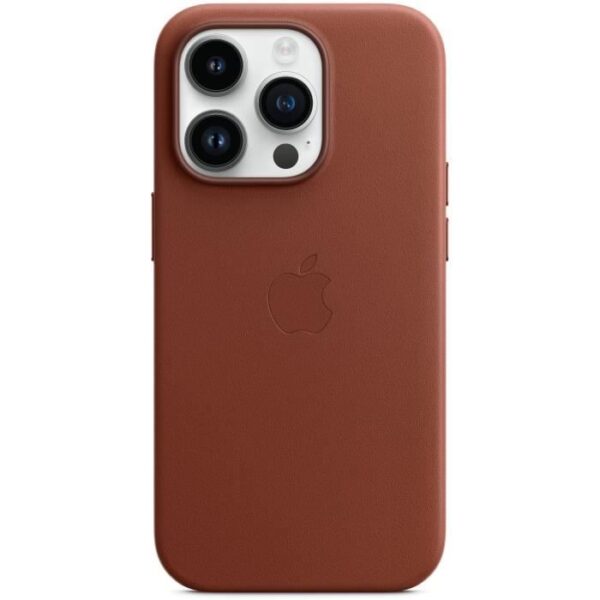 Buy with crypto Apple iPhone 14 pro leather shell Umber-3