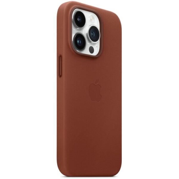 Buy with crypto Apple iPhone 14 pro leather shell Umber-5