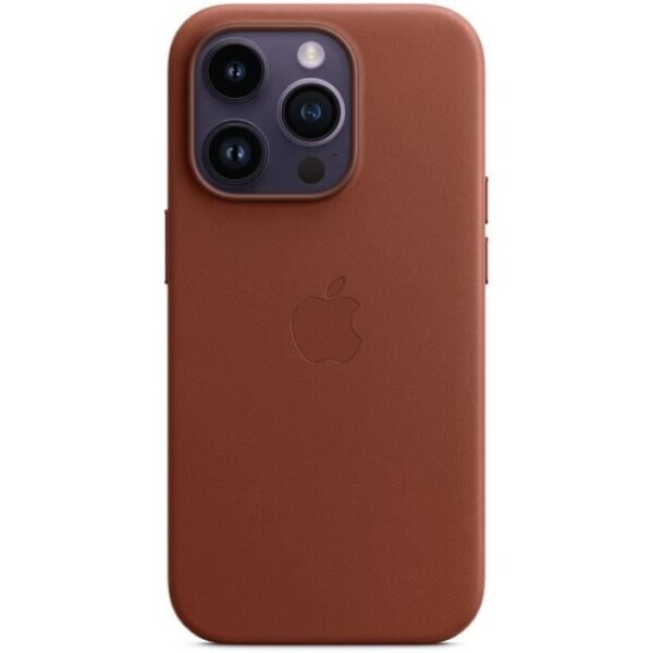 Buy with crypto Apple iPhone 14 pro leather shell Umber-1