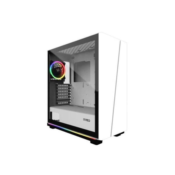 Buy with crypto Mred - PC Gamer atx - White RGB White Strip -G-1