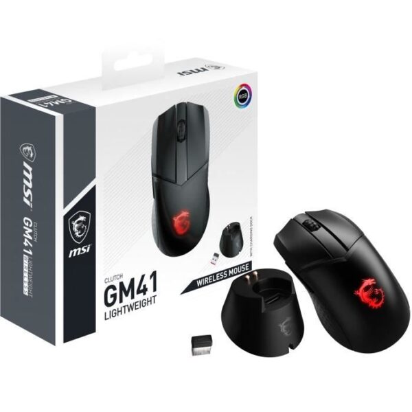 Buy with crypto MSI MICRO-STAR INTERNATIONAL CLUTCH GM41 Mouse - Wireless and lightweight-3