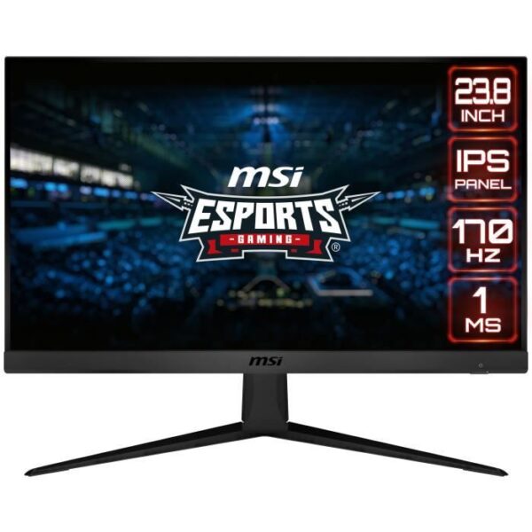 Buy with crypto Gamer PC screen - MSI Optix G2412 - 24 '' FHD - IPS slab - 1 ms - 170Hz - HDMI / Displayport - AMD Freesync Premium-2