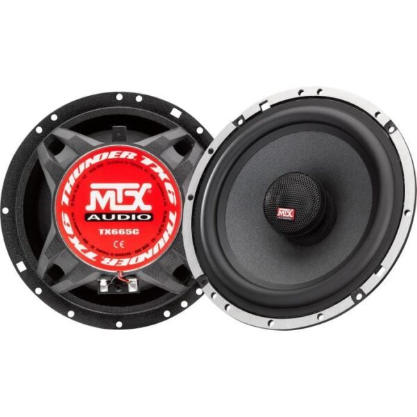 Buy with crypto MTX TX665C 16.5cm 2-way coaxial speakers 90W RMS 4O aluminum chassis neodymium tweeter silk dome coil TSV TIL-1