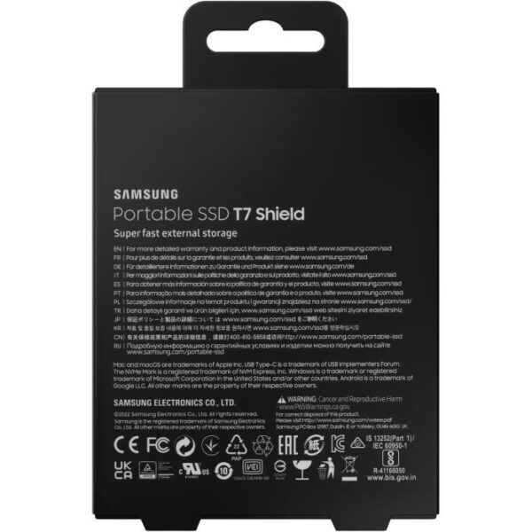 Buy with crypto External Solid State Drive - SAMSUNG - T7 Shield - 2 TB - USB 3.2 Gen 2 (USB-C connector) (MU-PE2T0S/EU)-4