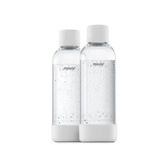 Buy with crypto MySoda - Pack of 2 White Pet and Biocomposite 1L bottles-1