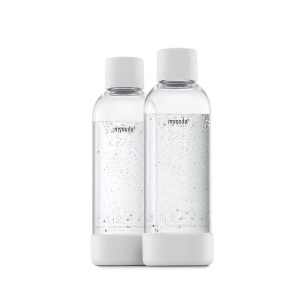 Buy with crypto MySoda - Pack of 2 White Pet and Biocomposite 1L bottles-2
