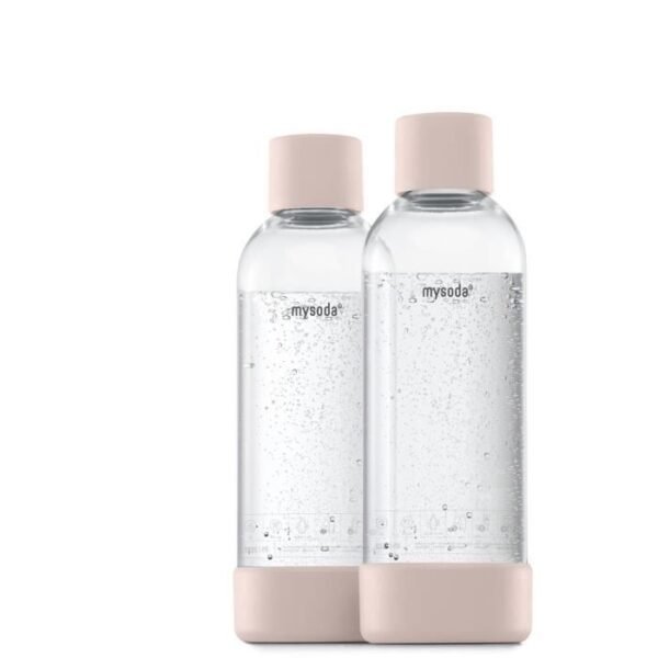 Buy with crypto MySoda - Pack of 2 Pink Pet bottles and 1l Biocomposite-1