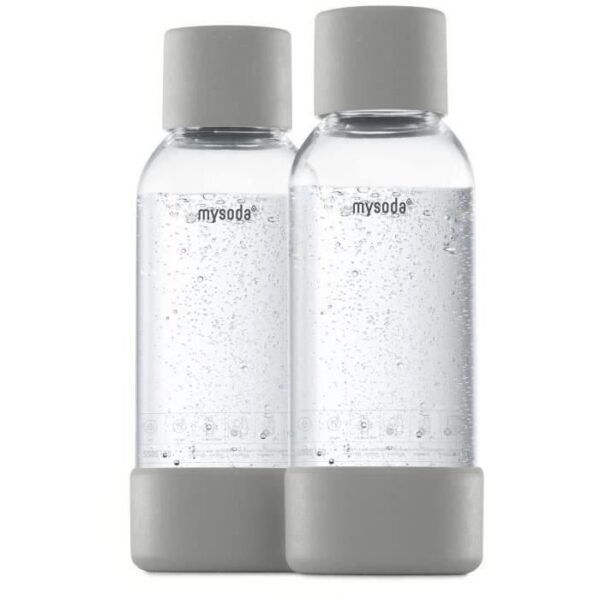 Buy with crypto MySoda - Pack of 2 Gray Pet bottles and 0.5L biocomposite-1