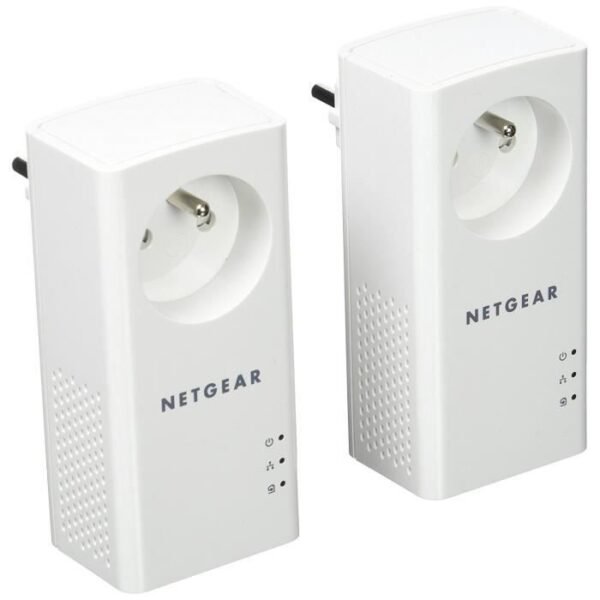 Buy with crypto NETGEAR Pack of 2 Wired PLCs - 1000 Mbps / s with Filtered Socket - 1 Ethernet Port-2