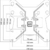 Buy with crypto ONE FOR ALL WM2241 - Tilt & Rotate Wall Mount (90 °) for TVs from 13 to 40 (33 to 102cm) - Black-3