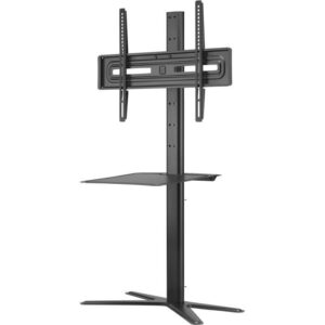 Buy with crypto ONE FOR ALL - TV stand 32-70 with shelf Solid Range - Tilt 15° & Swivel 90° - Compatible for screens 32-70''/81-178cm-1