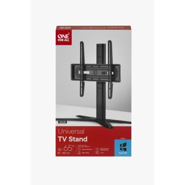 Buy with crypto ONE FOR ALL - Free-standing TV stand 32-65 Solid range - 15° tilt & 90° swivel - Compatible for 32-65''/81-165cm screens)-6