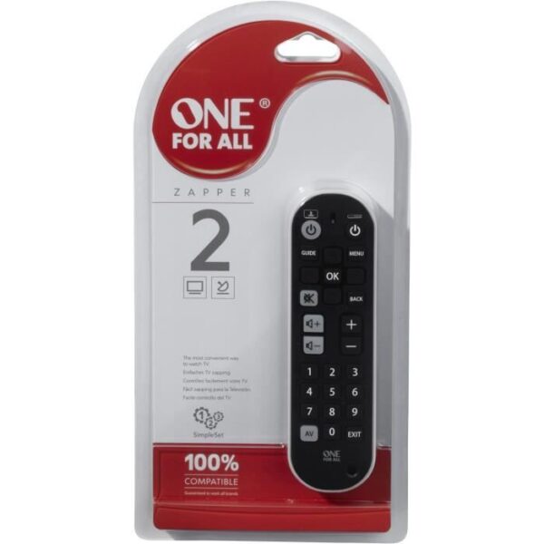 Buy with crypto ONE FOR ALL URC6820 Universal Zapper 2 in 1 Remote Control-3