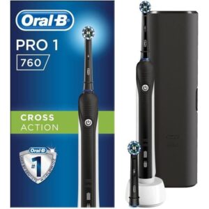 Buy with crypto ORAL-B PRO 1760 Rechargeable Electric Toothbrush - 1 Pressure Sensor Handle and 1 Carrying Case-1