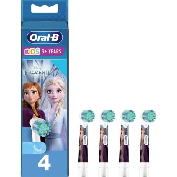 Buy with crypto ORAL-B 80352086 - Disney Frozen 2 Replacement Brush Heads - For Oral-B Kids Electric Toothbrush - Set of 4-1