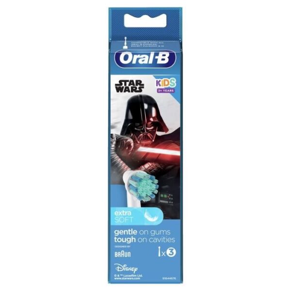 Buy with crypto ORAL-B 80352667 - Star Wars Replacement Brush Heads - For Oral-B Kids Electric Toothbrush - Pack of 3-1