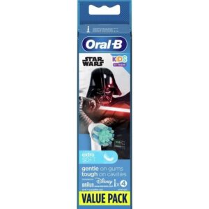 Buy with crypto ORAL-B 80352668 - Star Wars Replacement Brush Heads - For Oral-B Kids Electric Toothbrush - Set of 4-1