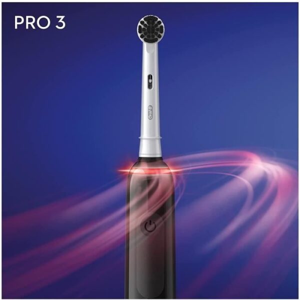 Buy with crypto Oral-B PRO 3 3000 Rechargeable Electric Toothbrush - With 1 Pressure Sensor Handle and 1 Brush Head - 3D Technology - Black-4