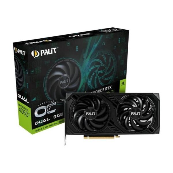 Buy with crypto Palit - Graphics card - Nvidia GeForce RTX 4060 Ti Dual OC 8GB-1