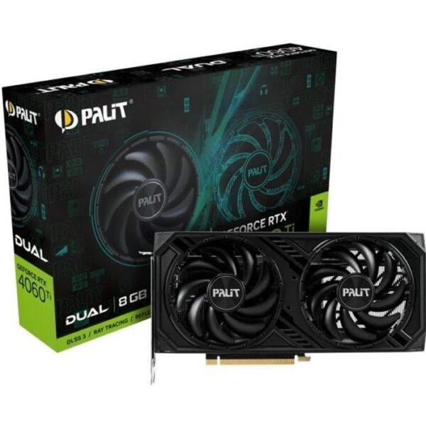 Buy with crypto Palit - Graphics card - Nvidia GeForce RTX 4060 Ti Dual 8GB-1