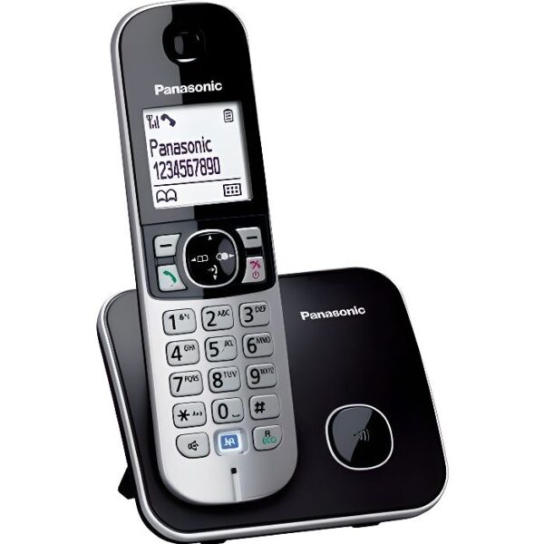 Buy with crypto Panasonic KX-TG6811 Solo Cordless Telephone Answering Machine Black-1