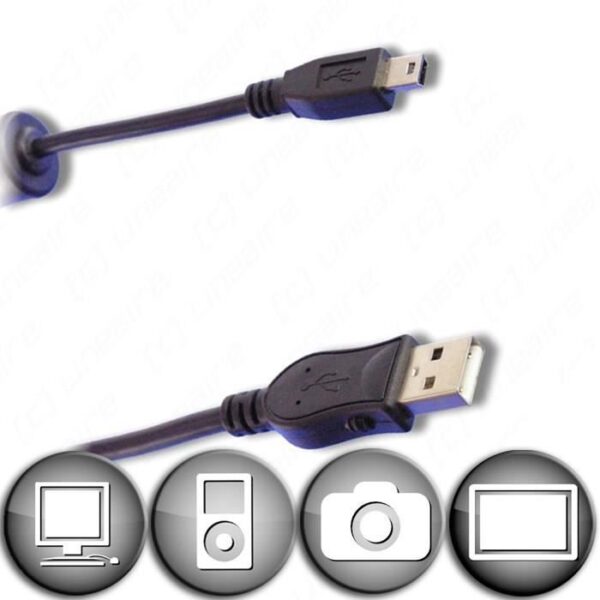 Buy with crypto Mini USB cable B 5 contacts male / USB A male-1