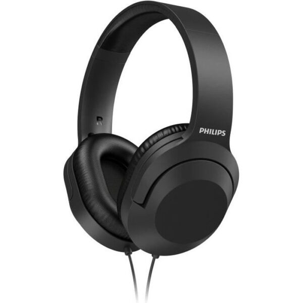 Buy with crypto PHILIPS TAH2005BK - Stereo Headphones - Lightweight headband - 40mm speakers - Soft shell pads - Black-1